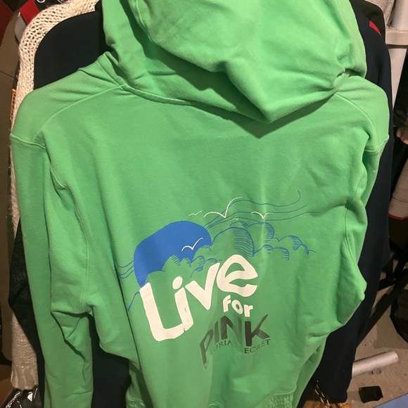 Live for PINK victoria secret pullover hoodie v neck sweater shirt size large - Picture 8 of 10